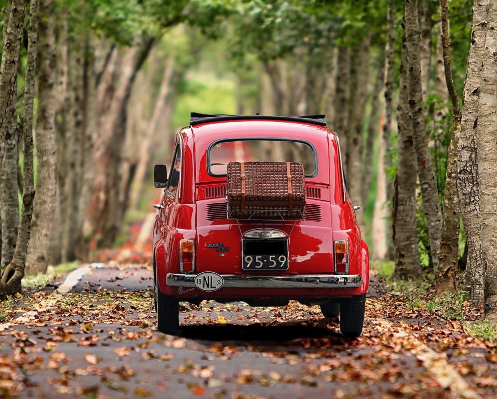 Fiat 500 vintage rouge