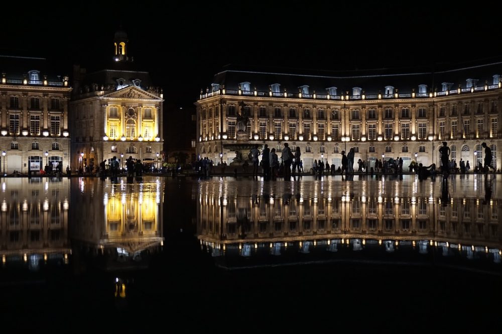 Miroir d'eau Bordeaux de nuit