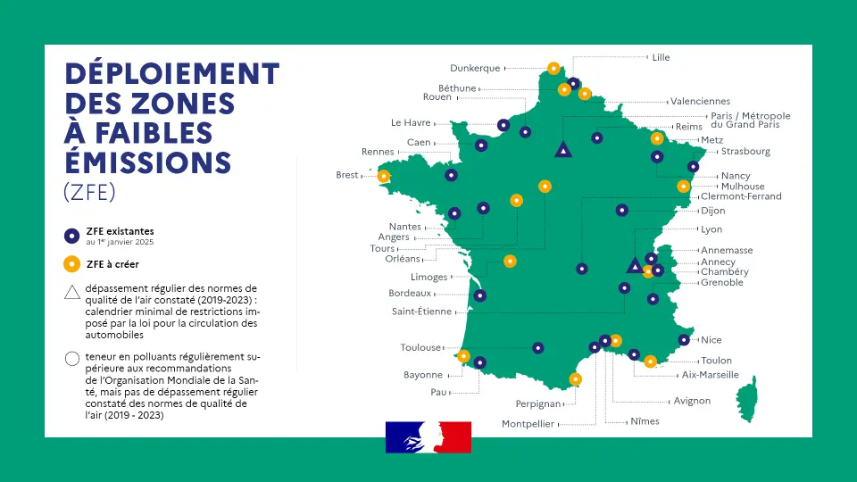 zones de déploiement zfe 2025